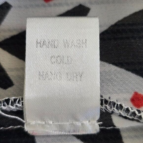 Poetry Sheer Sleeveless Button Front Blouse Cropped With Waist Tie Size Small - Picture 9 of 10